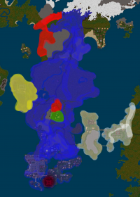 mapa Isharionského království a okolních zemí